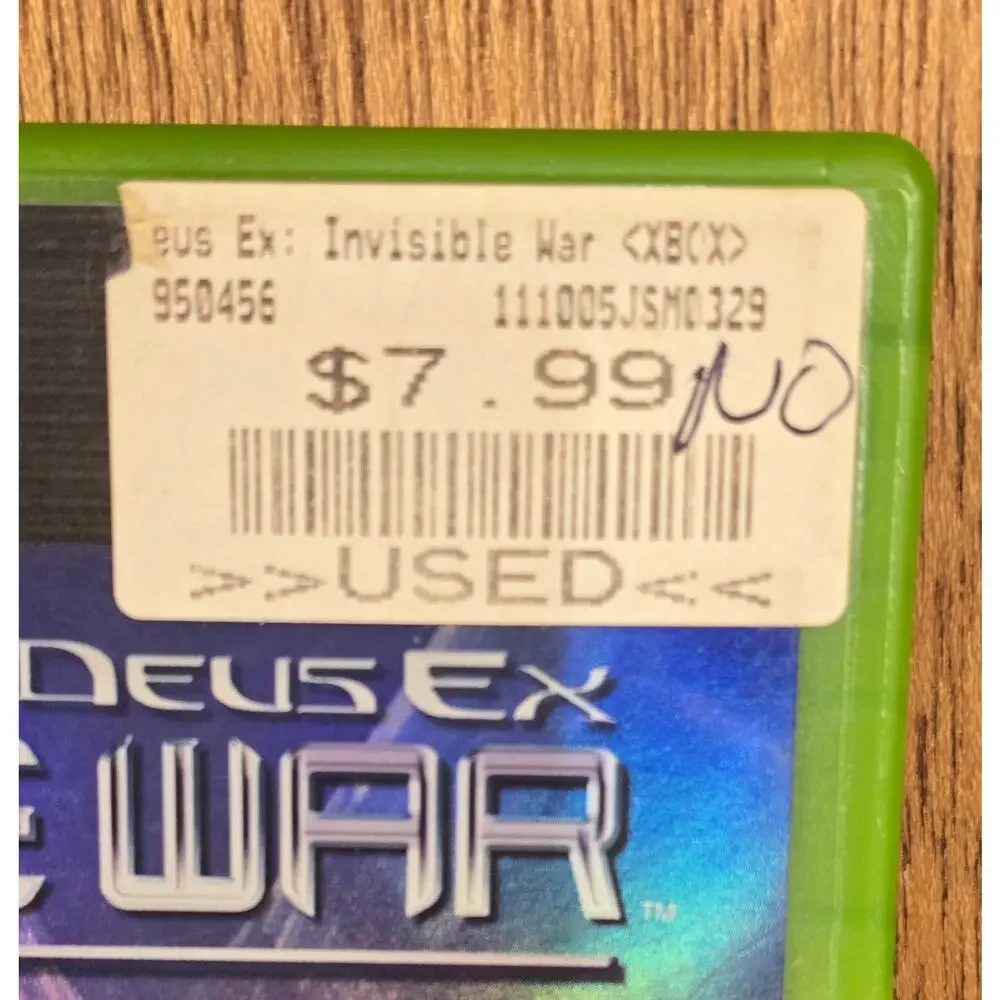 Original Xbox Deus Ex Invisible War CIB Complete